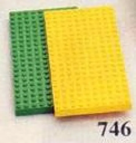 LEGO 746-1 Baseplates, Green and Yellow