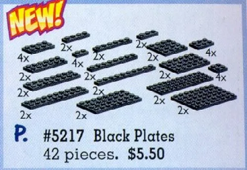 LEGO 5217-1 Black Plates Assorted
