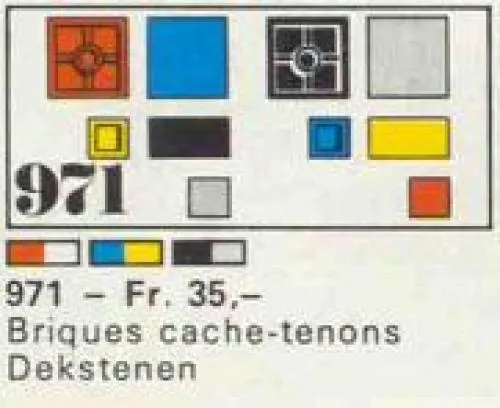 LEGO 971-1 52 Flat Tile Bricks