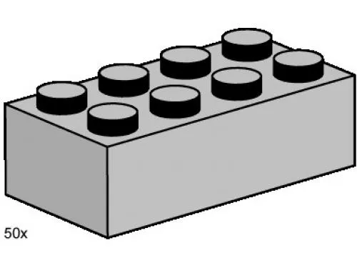 LEGO 3459-1 2 x 4 Light Gray Bricks