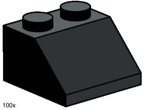 LEGO 3495-1 2 x 2 Roof Tiles Steep Sloped Black