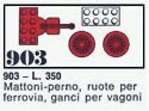 LEGO 903-1 Train Wheels and Couplers