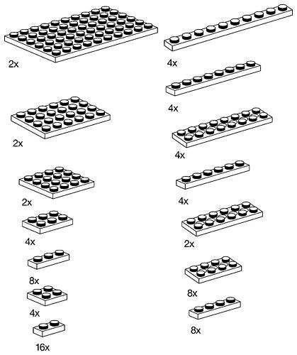 LEGO 9929-1 Plates Red
