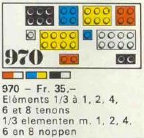 LEGO 970-2 47 1/3 elements (plates)
