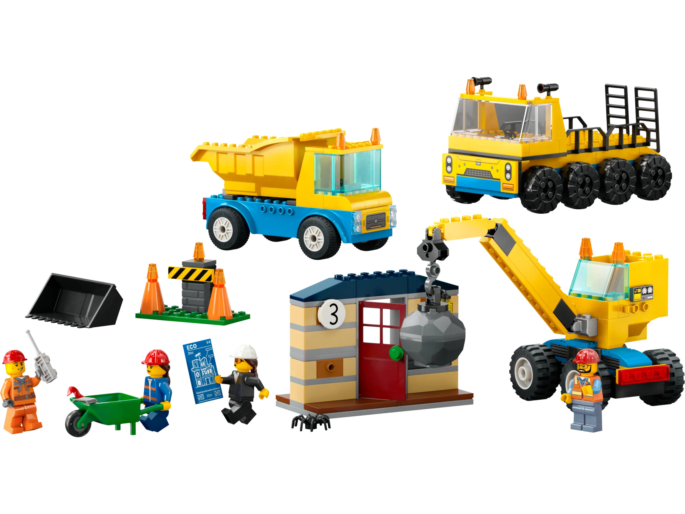 LEGO 60391-1 Construction Trucks and Wrecking Ball Crane