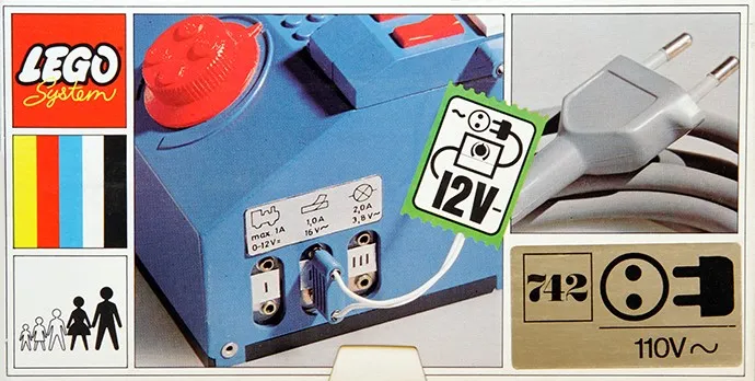 LEGO 742-1 12V New Transformer for 110V Pack