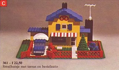 LEGO 361-1 Tea Garden Cafe with Baker's Van