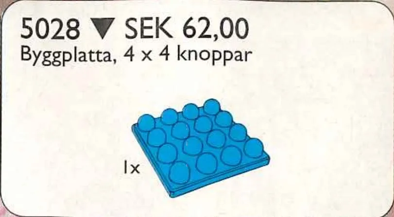 LEGO 5028-1 Plate 4 x 4
