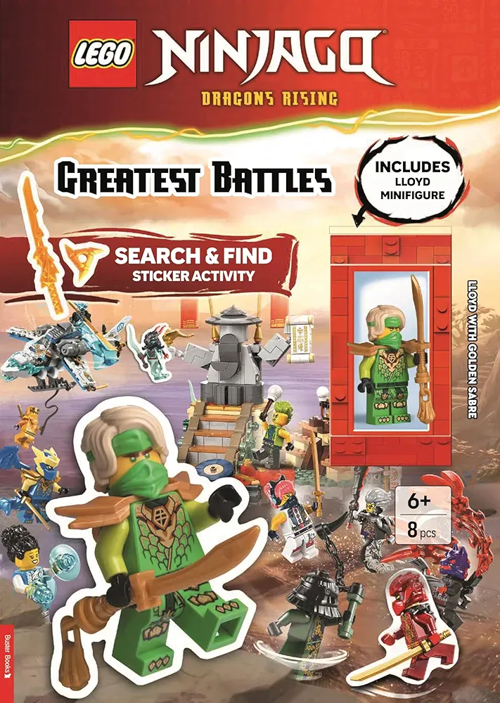 LEGO 9781837251742-1 Ninjago: Dragons Rising: Greatest Battles: Search and Find Sticker Activity