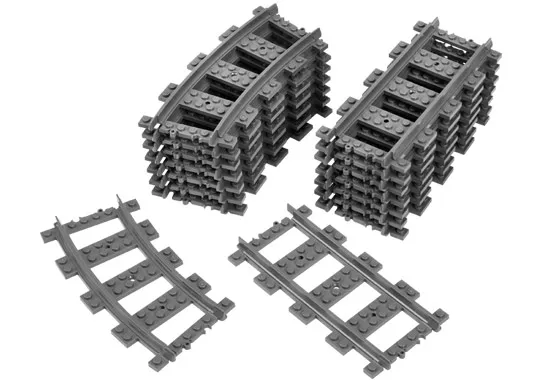 LEGO 7896-1 Straight and Curved Rails for RC Trains