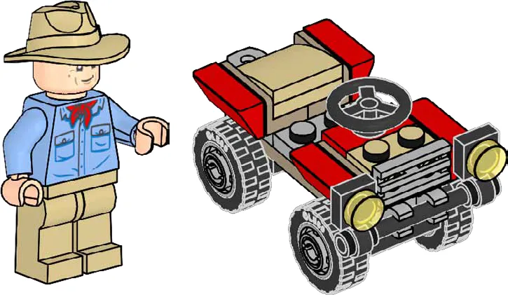 LEGO 122408-1 Alan Grant with Buggy