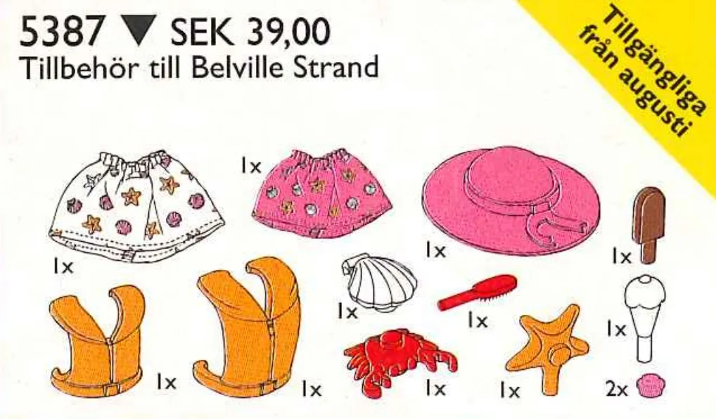 LEGO 5387-1 Belville Beach Accessories