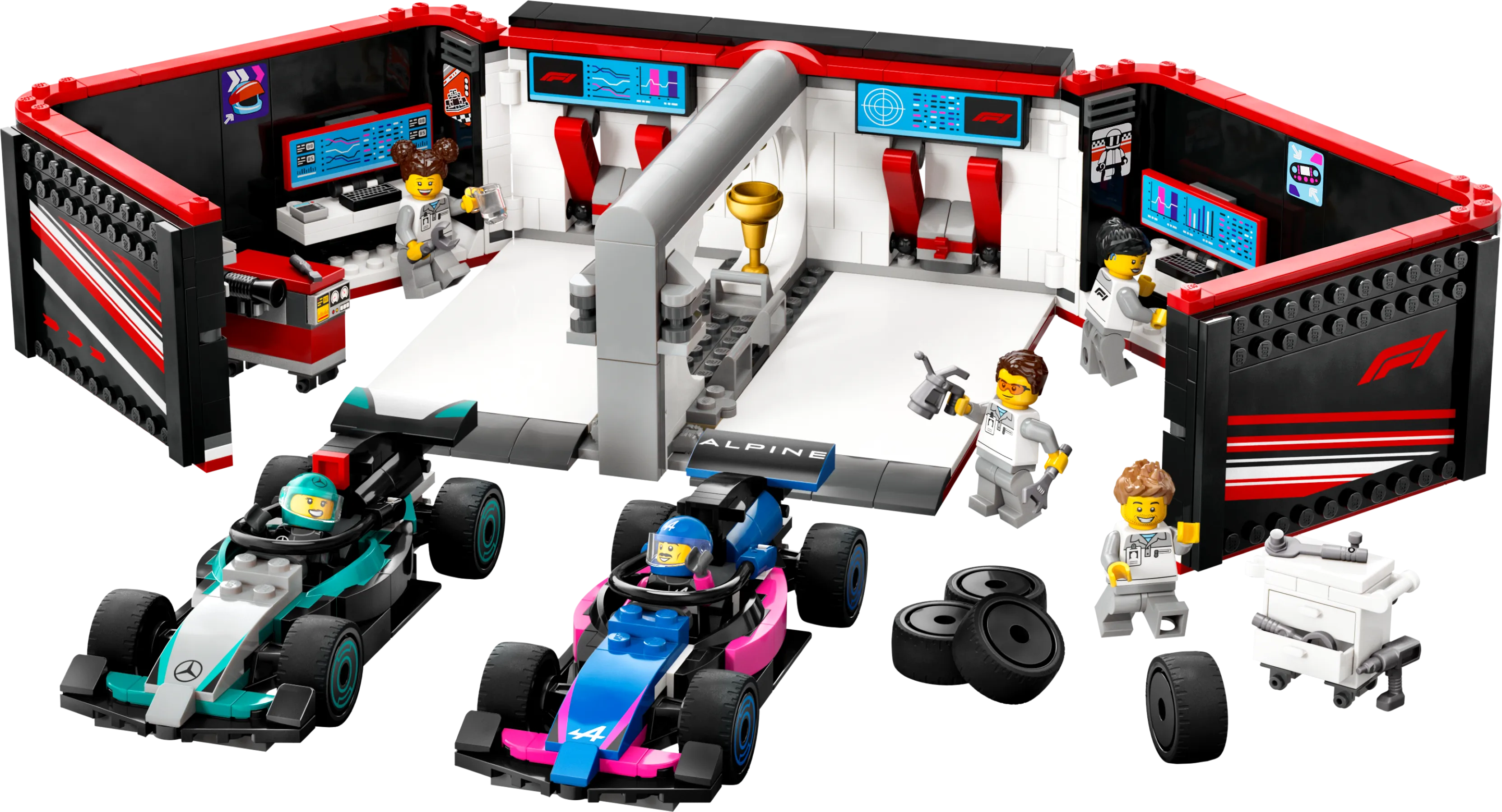 LEGO 60444-1 F1 Garage & Mercedes-AMG & Alpine Cars