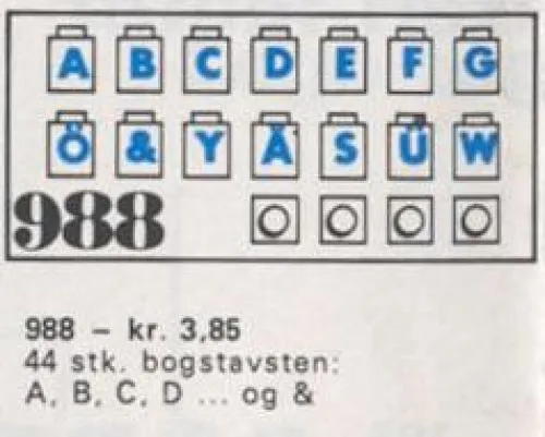 LEGO 988-1 Alphabet Bricks