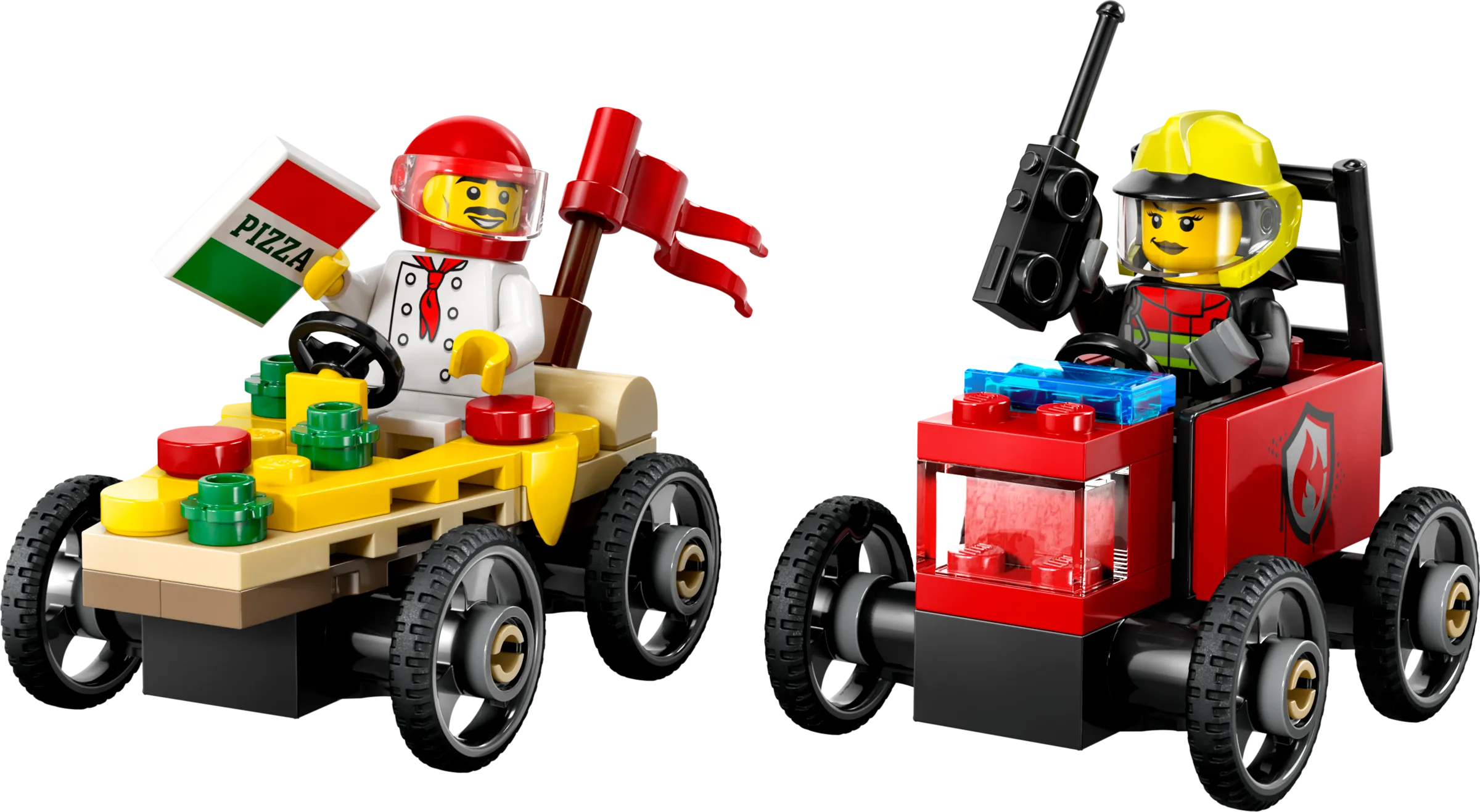 LEGO 60458-1 Pizza vs. Fire Truck Race Car Pack
