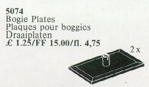 LEGO 5074-1 Bogie Plates, Black