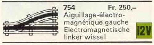 LEGO 754-1 Automatic Left Electric Switch