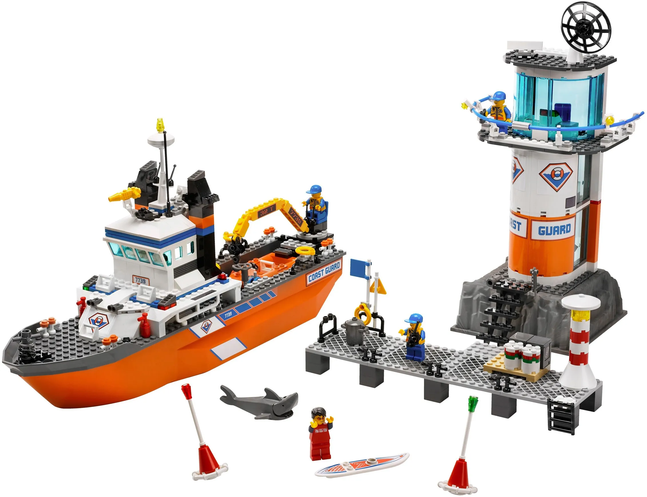 LEGO 7739-1 Coast Guard Patrol Boat and Tower