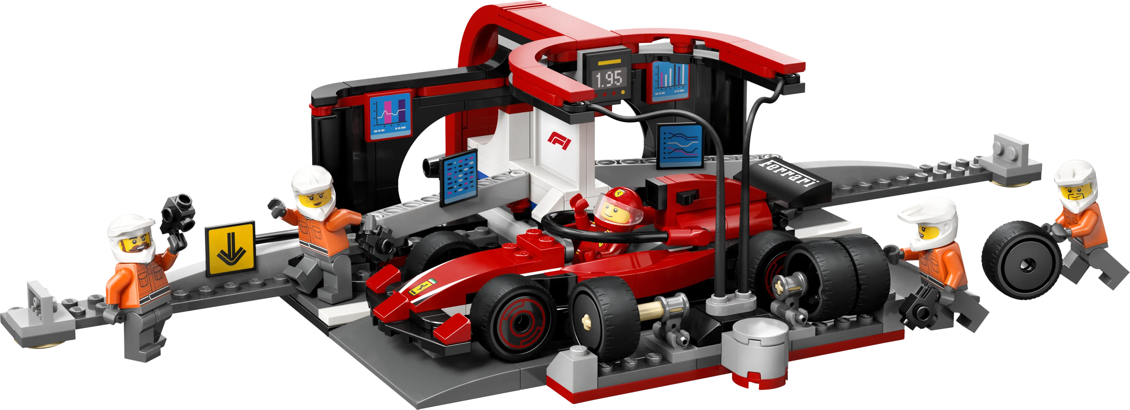 LEGO 60443-1 F1 Pit Stop & Pit Crew with Ferrari Car