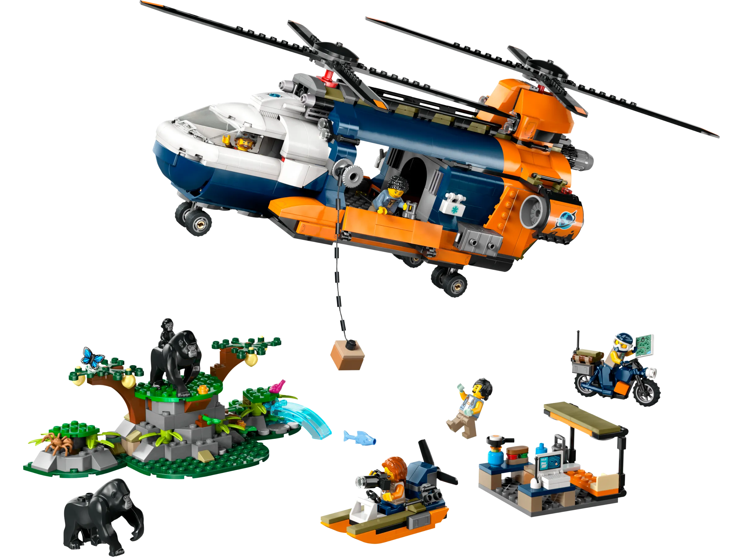 LEGO 60437-1 Jungle Explorer Helicopter at Base Camp