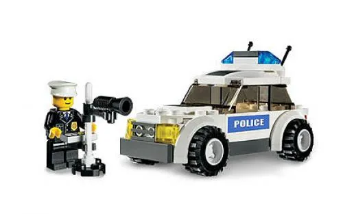 LEGO 7236-2 Police Car (Blue Sticker Version)