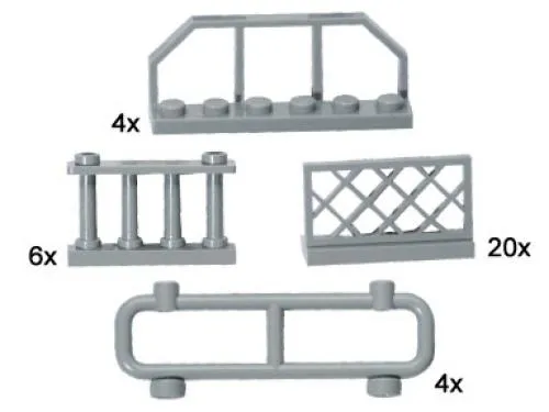 LEGO 10050-1 Gray Fences