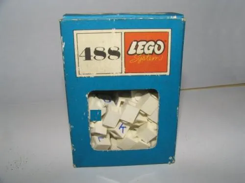 LEGO 488-1 1 x 1 Bricks with Letters (System)