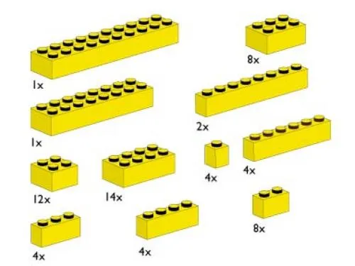 LEGO 10010-1 Assorted Yellow Bricks