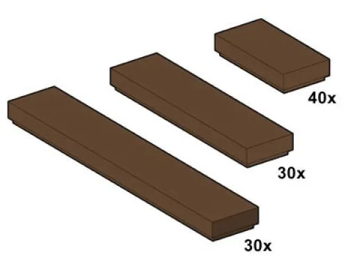 LEGO 10046-1 Brown Tiles