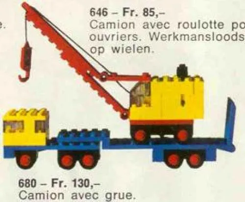 LEGO 680-1 Low-Loader and Crane