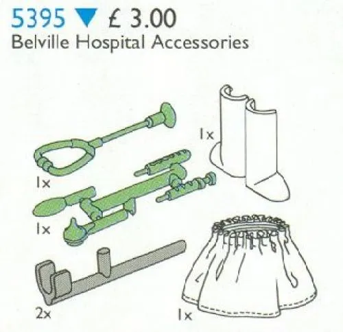 LEGO 5395-1 Belville Hospital Accessories