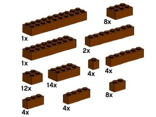 LEGO 10147-1 Assorted Brown Bricks