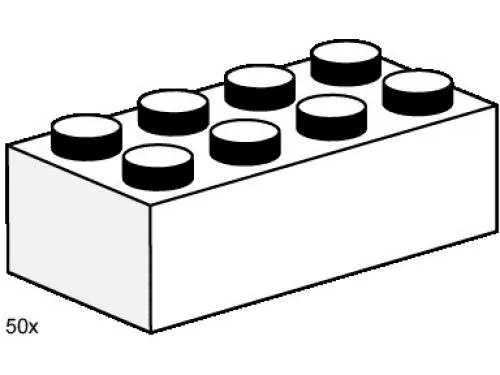 LEGO 3460-1 2 x 4 White Bricks