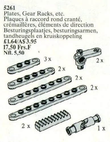LEGO 5261-1 Plates, Gear Racks, etc.