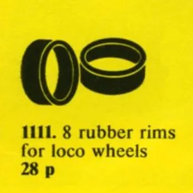 LEGO 1111-1 Rubber Rims for Locomotive Wheels