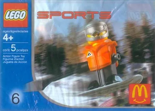 LEGO 7922-1 McDonald's Sports Set Number 6 - Orange Vest Snowboarder