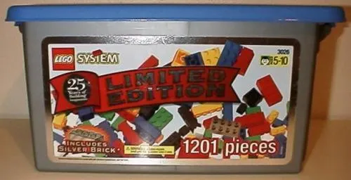 LEGO 3026-1 25th Anniversary Silver Tub