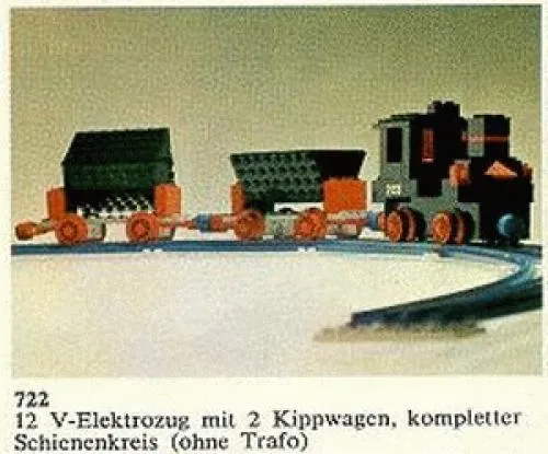 LEGO 722-2 12V Electric Train with 2 Wagons
