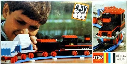 LEGO 120-1 Complete Freight Train Set with Tipper Trucks