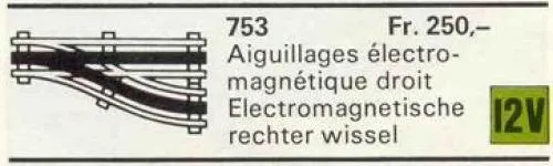 LEGO 753-1 Automatic Right Electric Switch