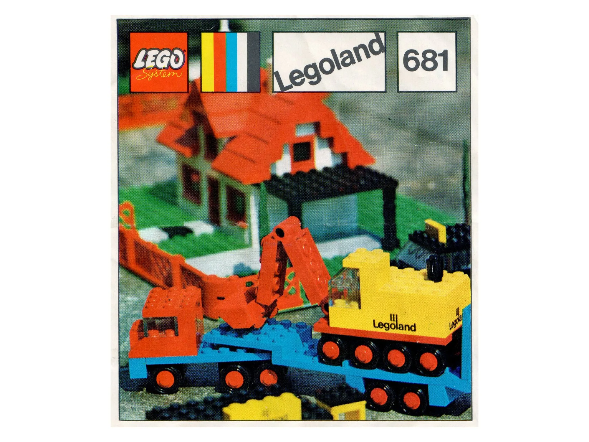 LEGO 681-1 Low-Loader with 4 Wheel Excavator