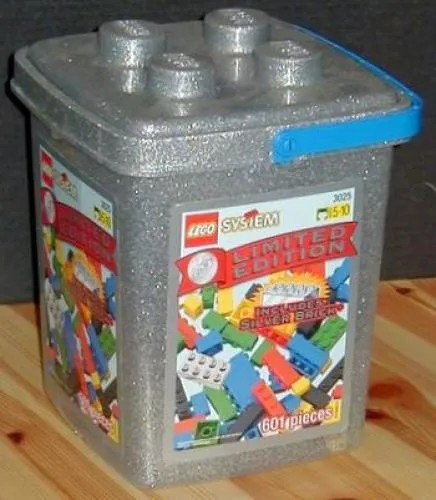 LEGO 3025-1 25th Anniversary Silver Bucket
