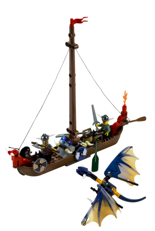 LEGO 7016-1 Viking Boat against the Wyvern Dragon