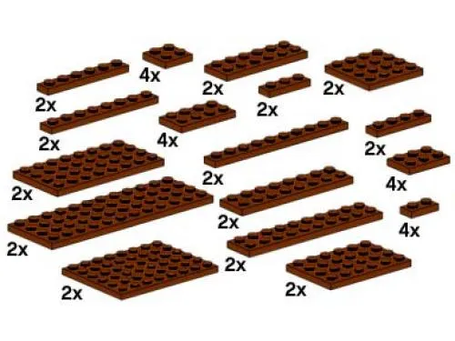 LEGO 10150-1 Assorted Brown Plates