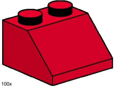 LEGO 3496-1 2 x 2 Roof Tiles Steep Sloped Red