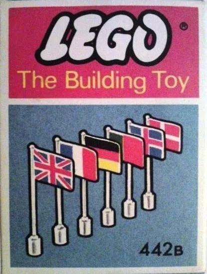 LEGO 442B-1 6 International Flags (The Building Toy)