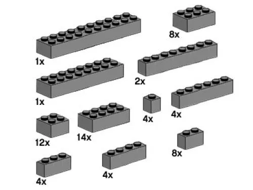 LEGO 10146-1 Assorted Dark Gray Bricks