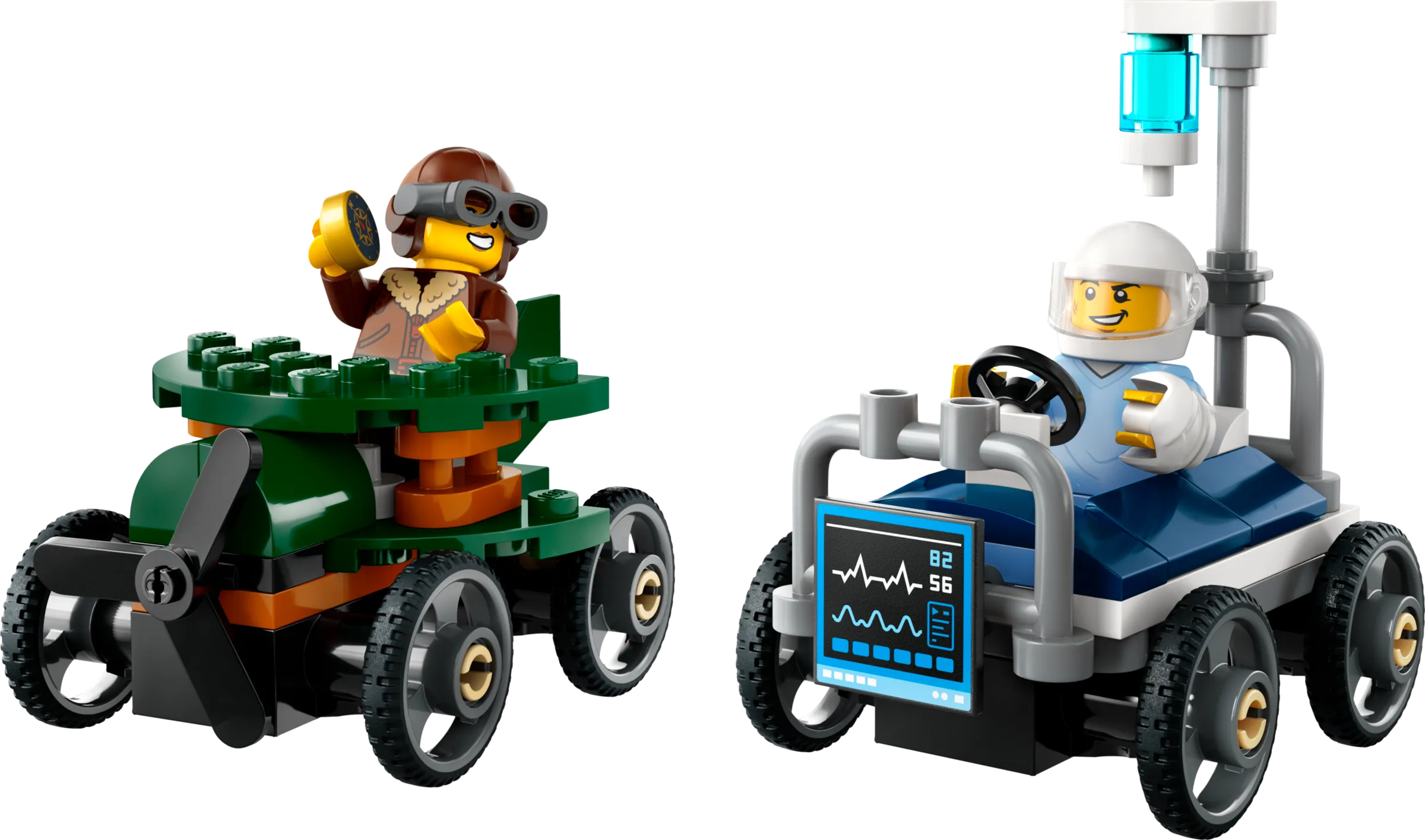 LEGO 60459-1 Airplane vs. Hospital Bed Race Car Pack