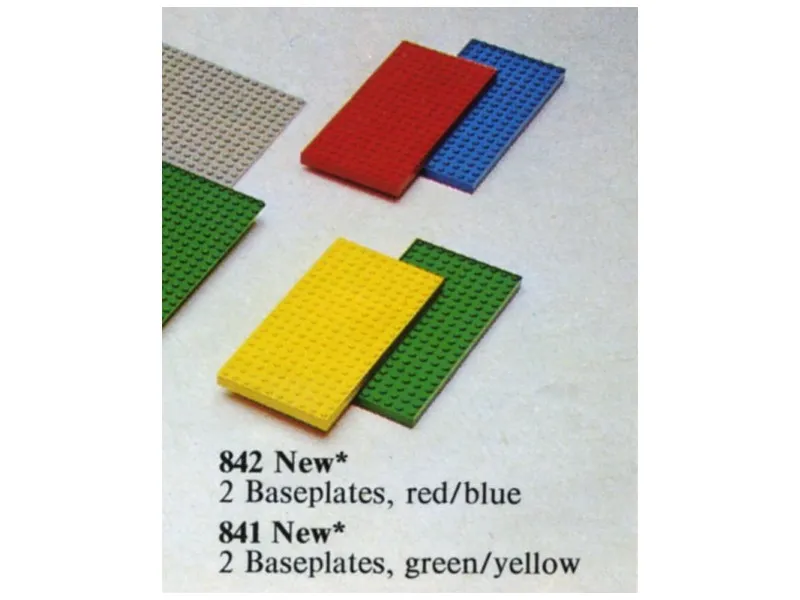 LEGO 842-1 Baseplates, Red and Blue