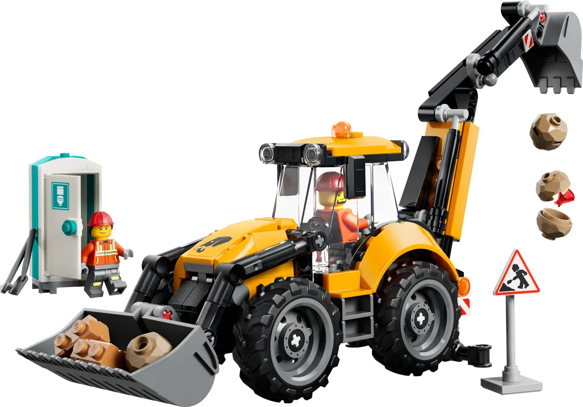 LEGO 60480-1 Yellow Backhoe Loader